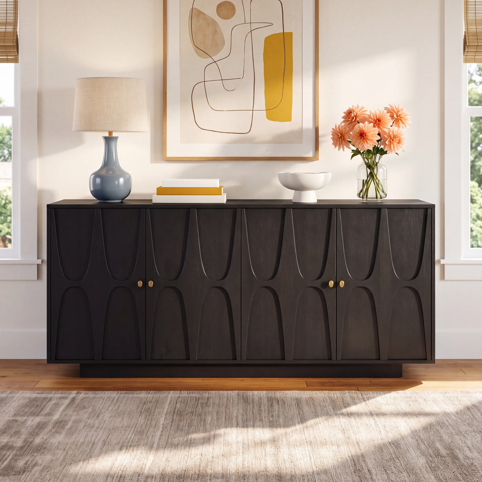 Myers 72'' Sideboard, Black