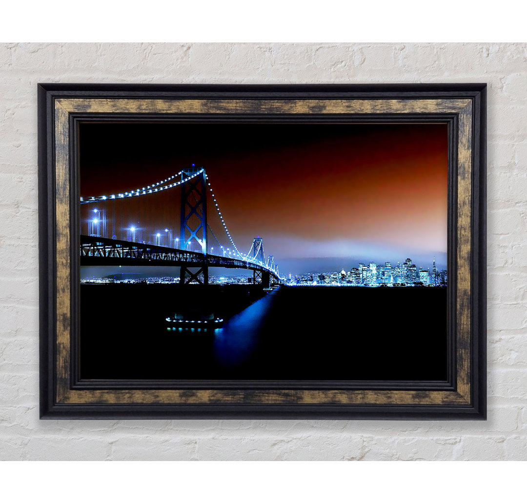 New York City Brooklyn Bridge City Skyline - Einzelner Bilderrahmen Kunstdrucke