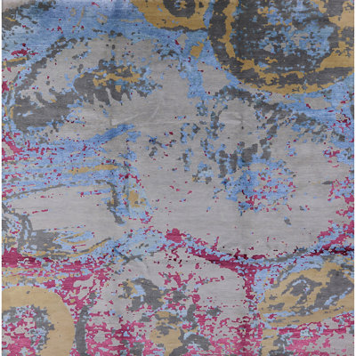 Tapis gris / bleu / rouge