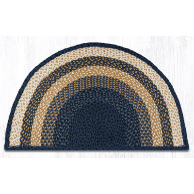  Large Jute Rug Slice Accent 24"x39"