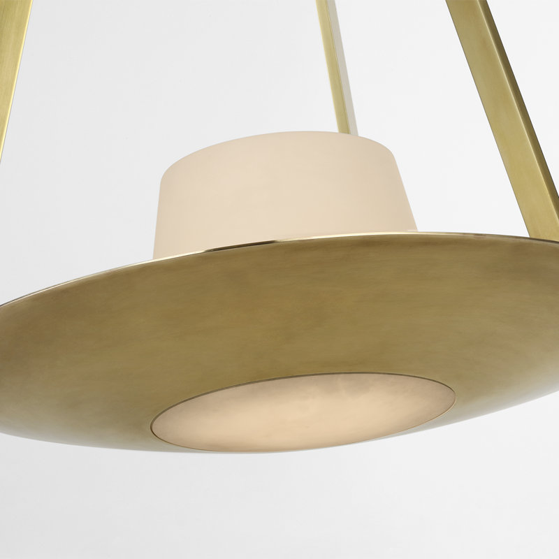 Barbara Barry Divina 20" Pendant with Alabaster, Soft Brass
