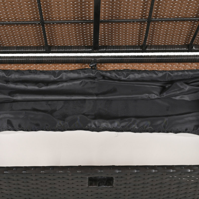 Avec dossier réglable et tissu - Fonction de rangement pour patio