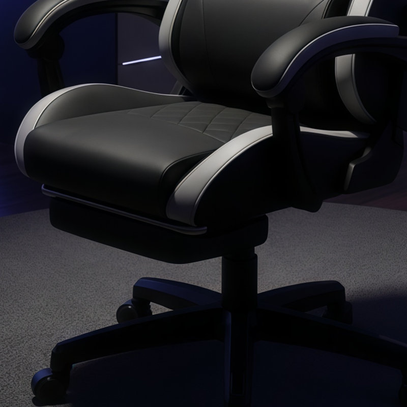 High-Back Ergonomic Chair, Suitable For Both Gaming And Office Work, Featuring An Individually Pocketed Spring Seat, Linked Armrests, Footrest, And Lumbar Support.