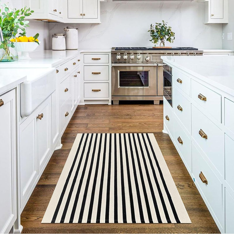 Beige Striped Carpet