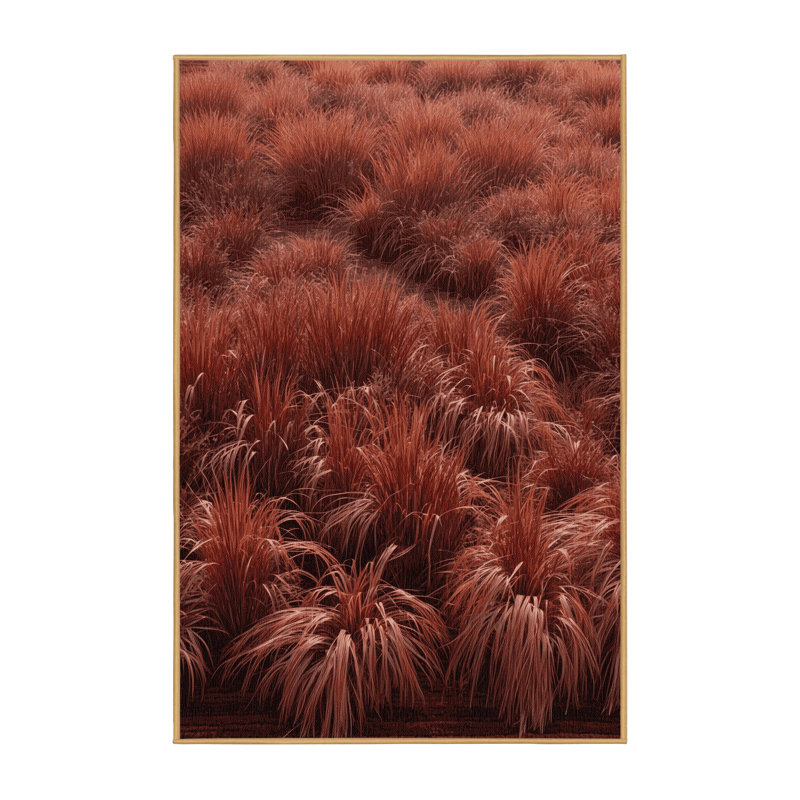 Tapis botanique brun lavable à la machine, Rectangulaire 3 pi x 5 pi