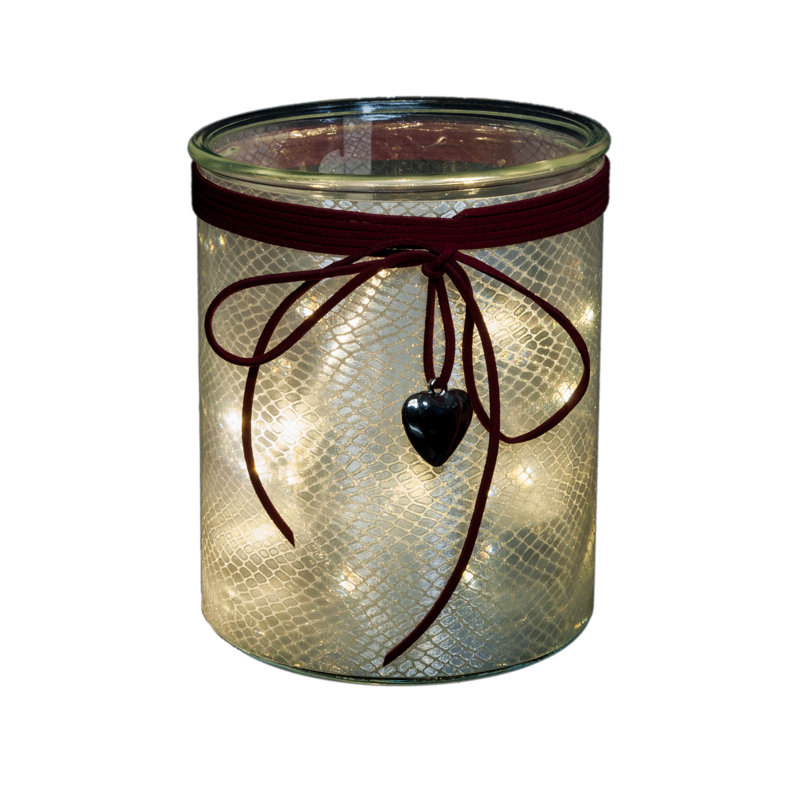 Glass Lantern, 15cm H x 12.5cm W x 12.5cm D