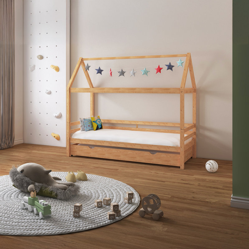 Cordeiro Bed with Built-in-Desk, Walnut