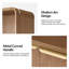 Bibliothèque moderne Daniel H 78 "à finition grain de bois avec tablettes ouvertes réglables et armoires de rangement-608945856