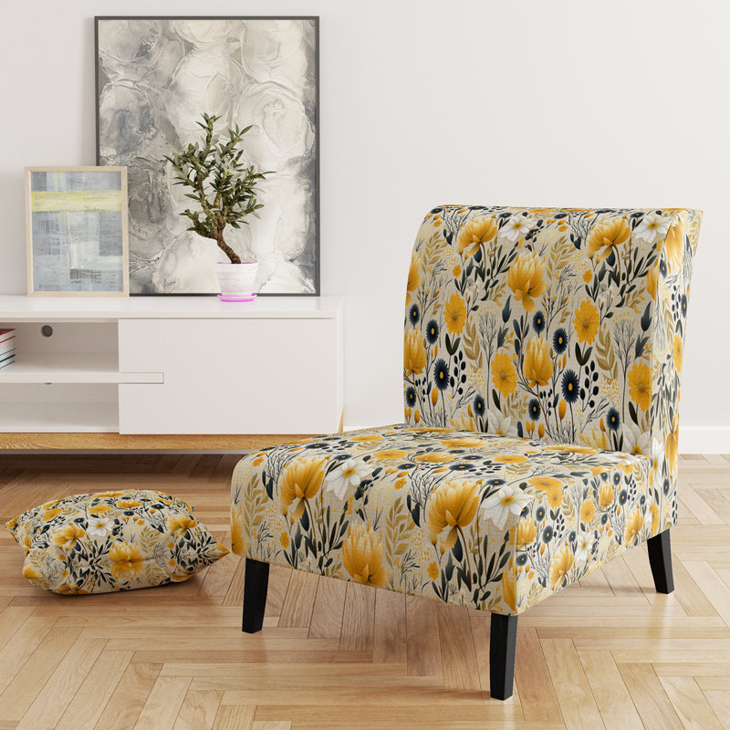 Fauteuil de chambre rembourré bohème et éclectique