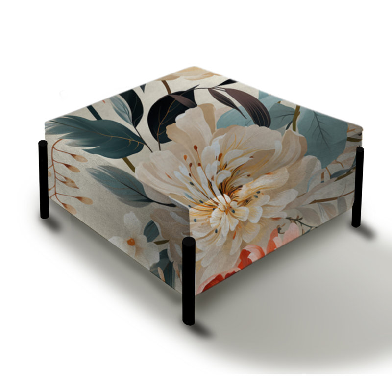 Grand repose-pieds carré moderne Modern