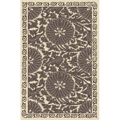 Aleda Vinyl Floral Indoor Rug