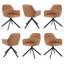 48.5cm H Swivel Upholstered Dining Chairs- Ergonomic Back-1636618576