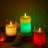 Pack of 3 Christmas LED Glass Flameless Candles with Remote and Timer