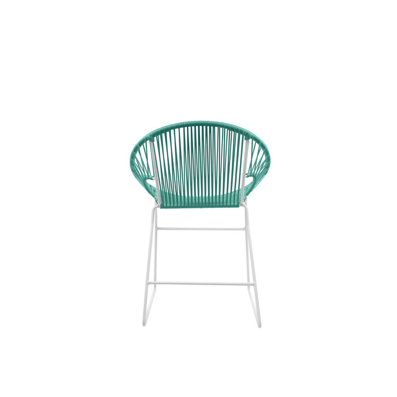 Chaise de patio Puerto, Turquoise / blanc