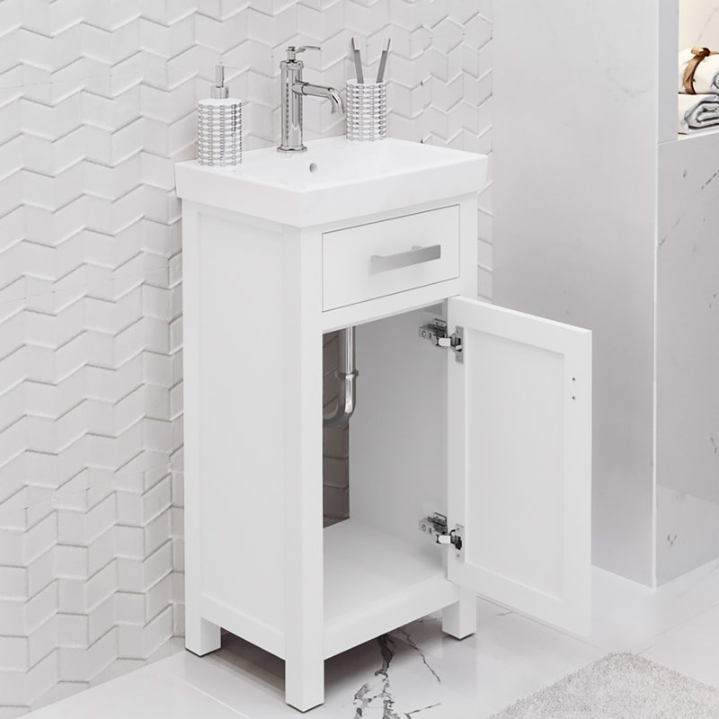 Ensemble de meuble-lavabo simple 18 po Caitlyn, Blanc