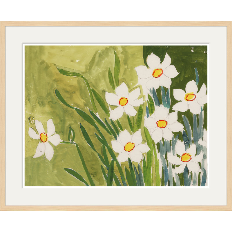 Fleur blanche (Var. 1) par Paule Marrot - reproduction d'un seul cadre