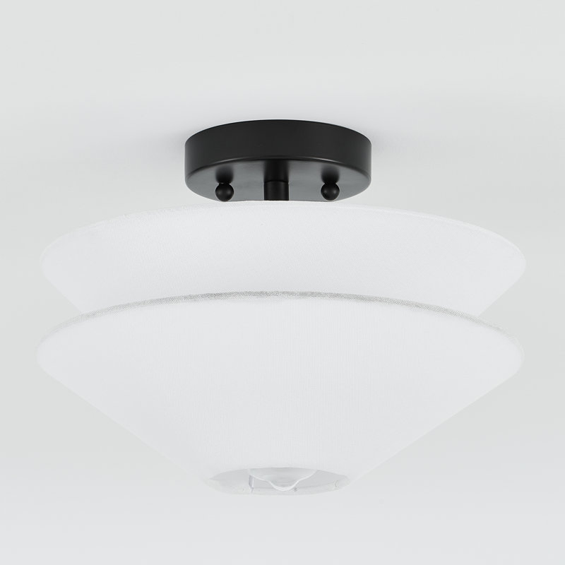 Linen Semi Flush Mount