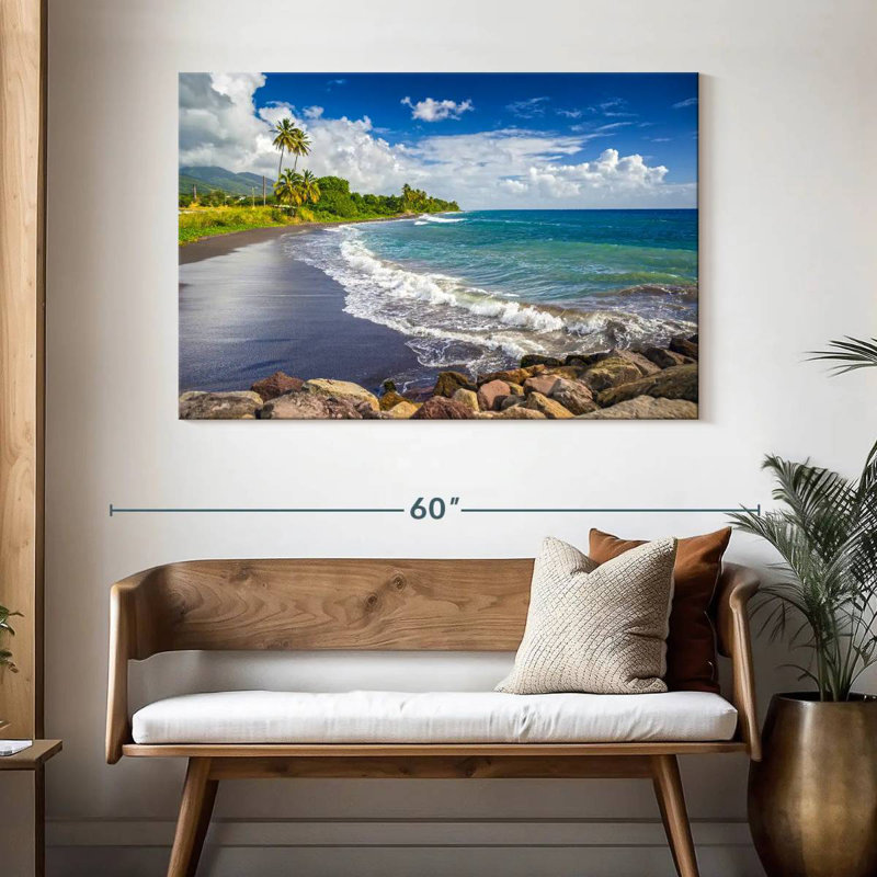 Ravi Saint Kitts plage noire, H 32 po x l 48 po