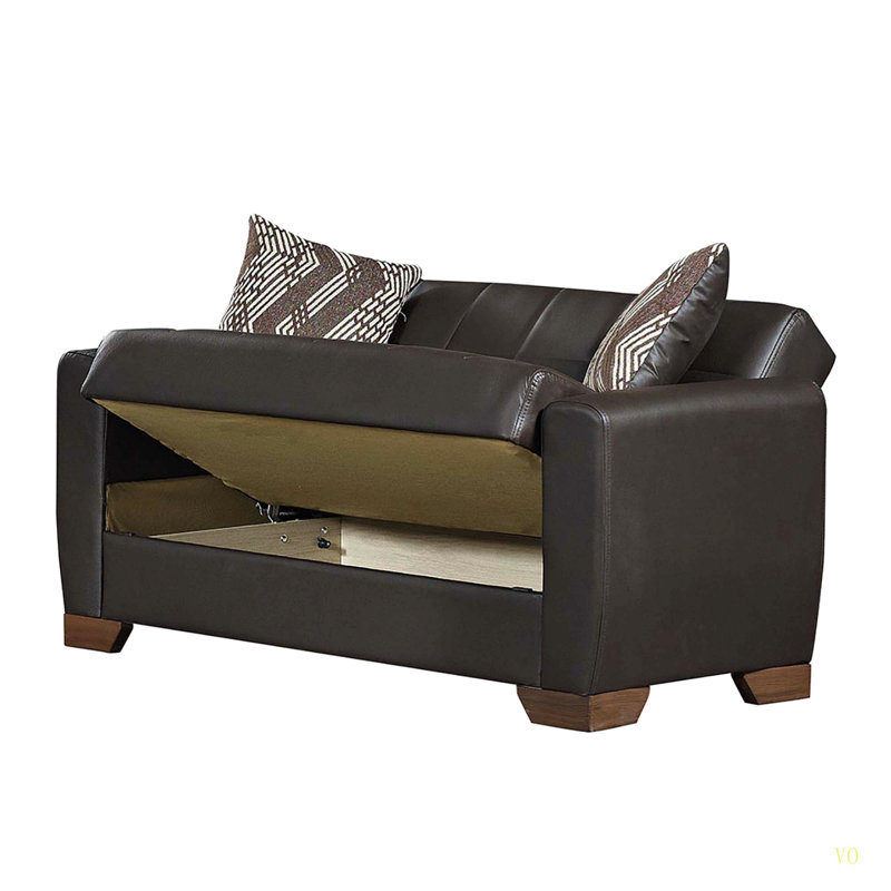 Causeuse convertible avec rangement Loveseat Sofa Collection, Brun