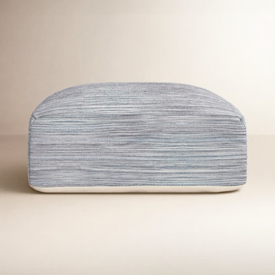Talya 36" Wide Square Striped Pouf Ottoman