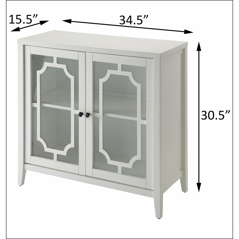 Console blanche avec 2 portes
