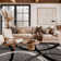 Tapis gris / noir / ivoire Devonshire