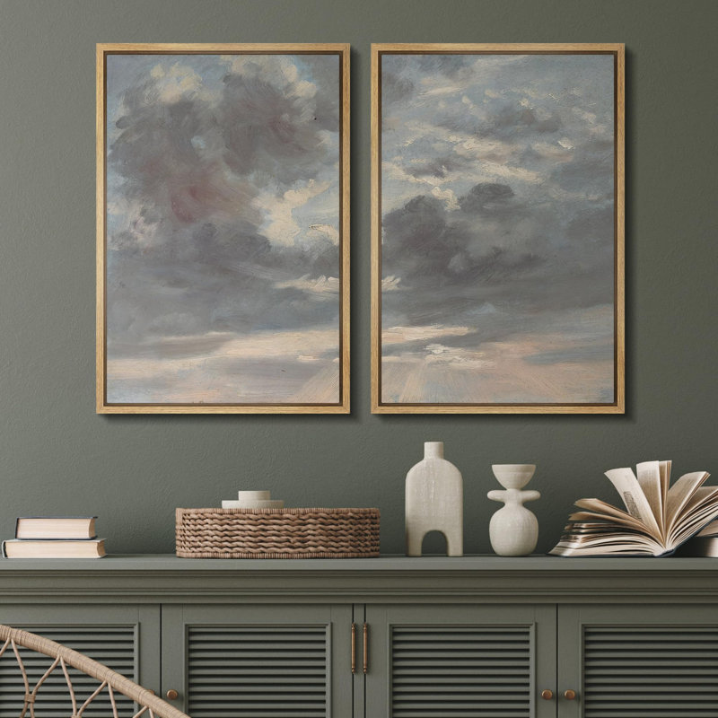 Paire de nuages éthéré 2 - pièces sur, Naturel, H 36 po x l 48 po