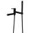 Solid Brass Wall Mounted Tub Faucet in Matte Black with Adjustable Tub Spout and Handheld Shower-102237600