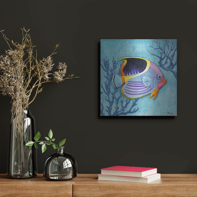 «Azure Tropical Fish I» par Paul Brent, H 12 po x l 12 po