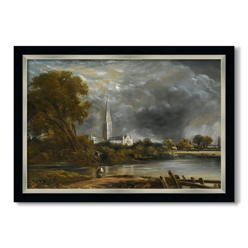 Cathédrale de Salisbury à partir des prés, v. 1831 - John Constable - Toile encadrée sur mesure, 24x34 INNER SIZE
