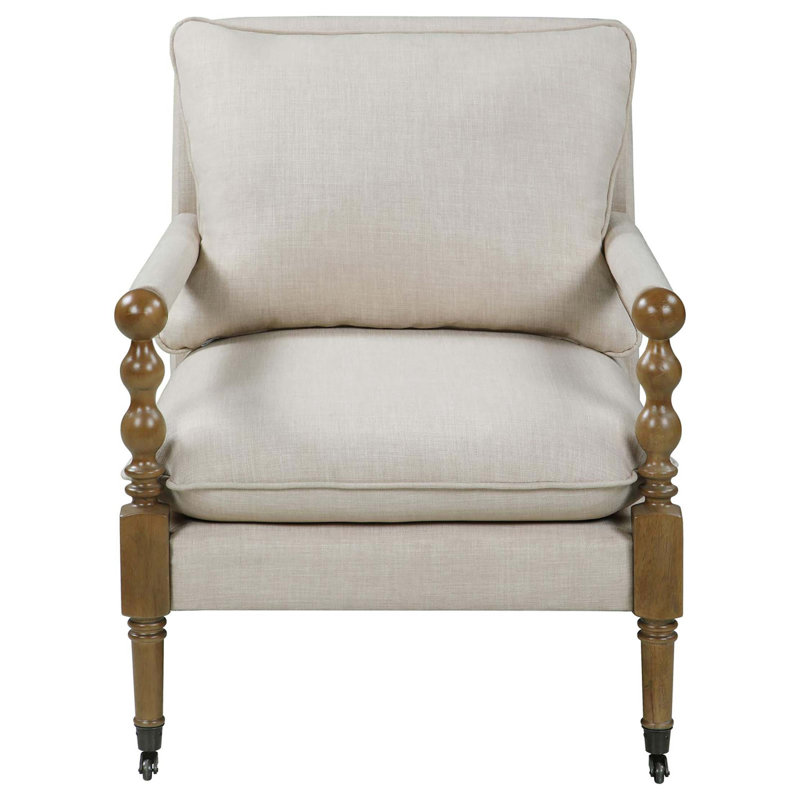 Chaise d'appoint en bois avec pieds tournés