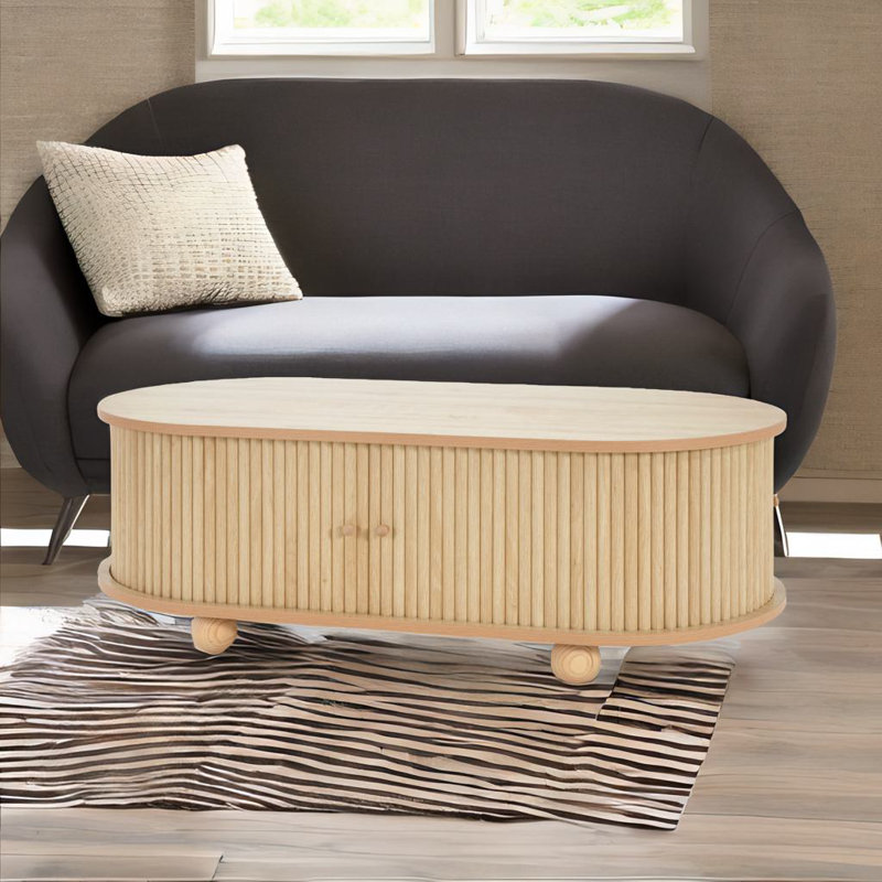 Table d'appoint ovale avec rangement