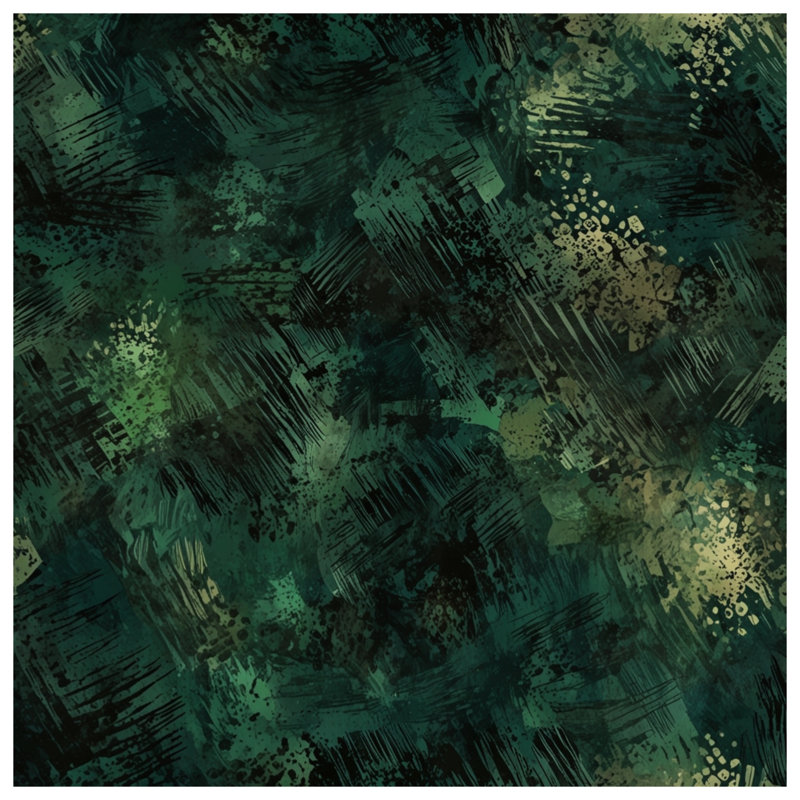 Dark Green Abstract Texture Duvet Covers, Queen