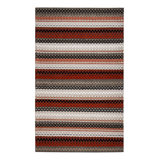Tapis rouge / noir en coton tissé à la main Cedartown
