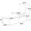 Chaise longue en fonte croisée en aluminium beige avec roulettes réglables, matériau, profondeur du colis: 41,73 po, largeur: 24,41 po, hauteur: 12,99 po, poids des roues: 40,79 lb