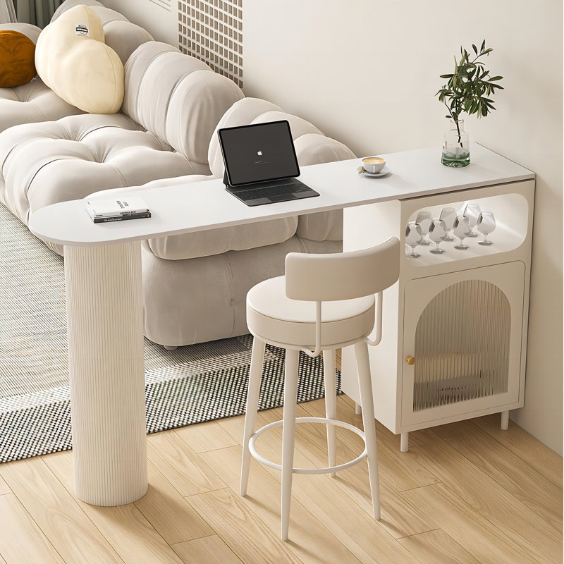 Simple Rectangular White Bar Table