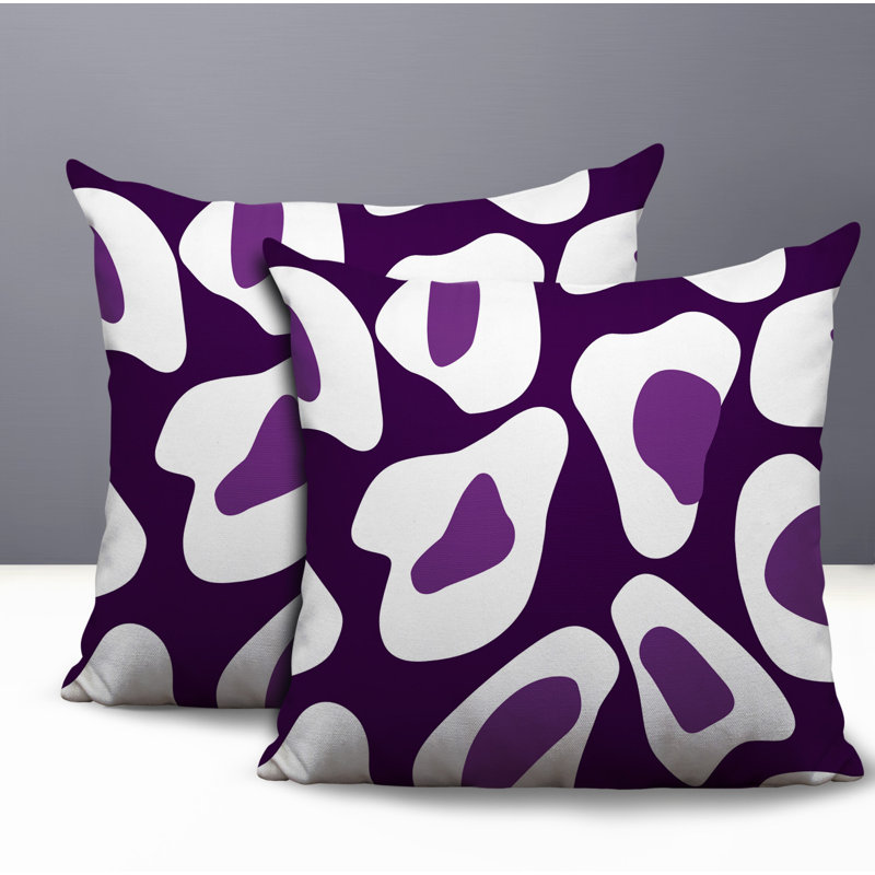 Oreiller réversible intérieur / extérieur Ziny, 16x16, Purple