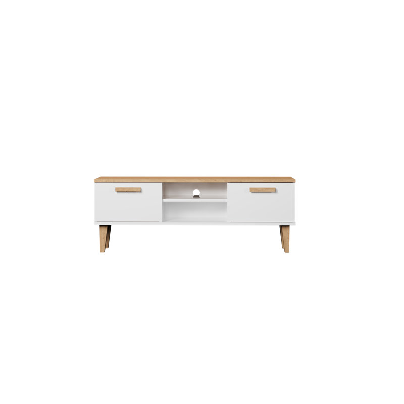 Amirah TV Stand for TVs up to 50", White/Brown