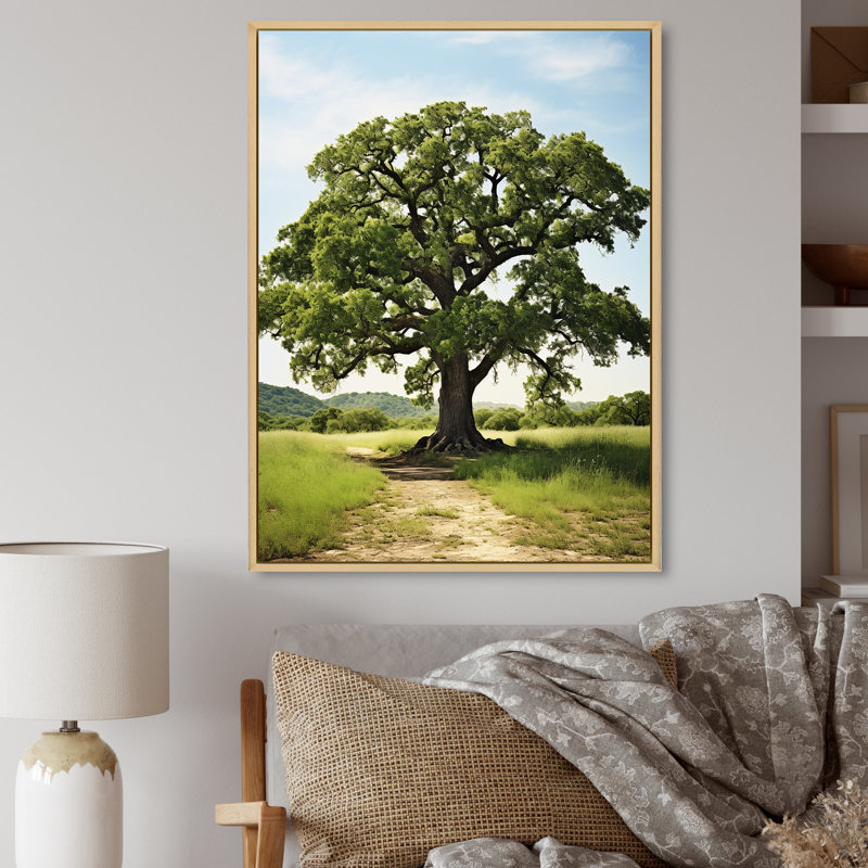 Paysage avec des impressions sur toile, Cadre naturel flottant, H 44 po x l 34 po x P 1,5 po