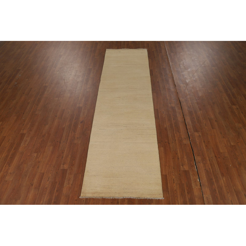 Solid Gabbeh Modern Runner Rug 3x10