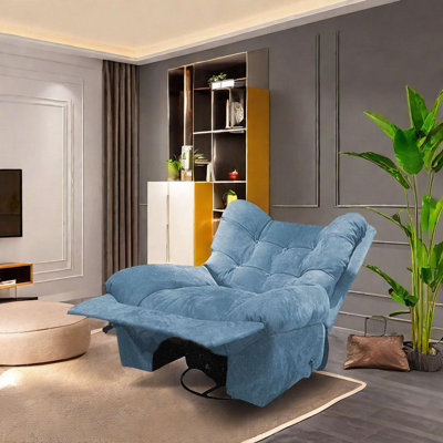 High-Back Recliner With Adjustable Angle Upholstered Swivel Recliner