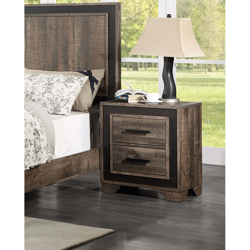 Table de chevet 1Pc Table de chevet 2 tiroirs