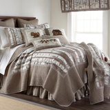 Birch Forest Rustic Cotton Quilted Quilt