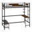 Easy Assembly Loft Bed With Storage And Buckle Fastened Frame Slats