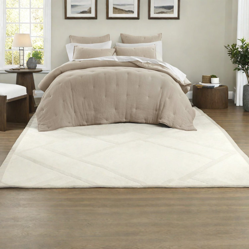 Ensemble de literie en coton de qualité supérieure, très grand, motif brodé élégant pour toutes les saisons