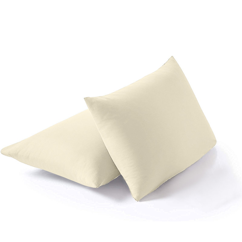 Kotto 100% Polyester Square Oxford Pillowcases, Cream