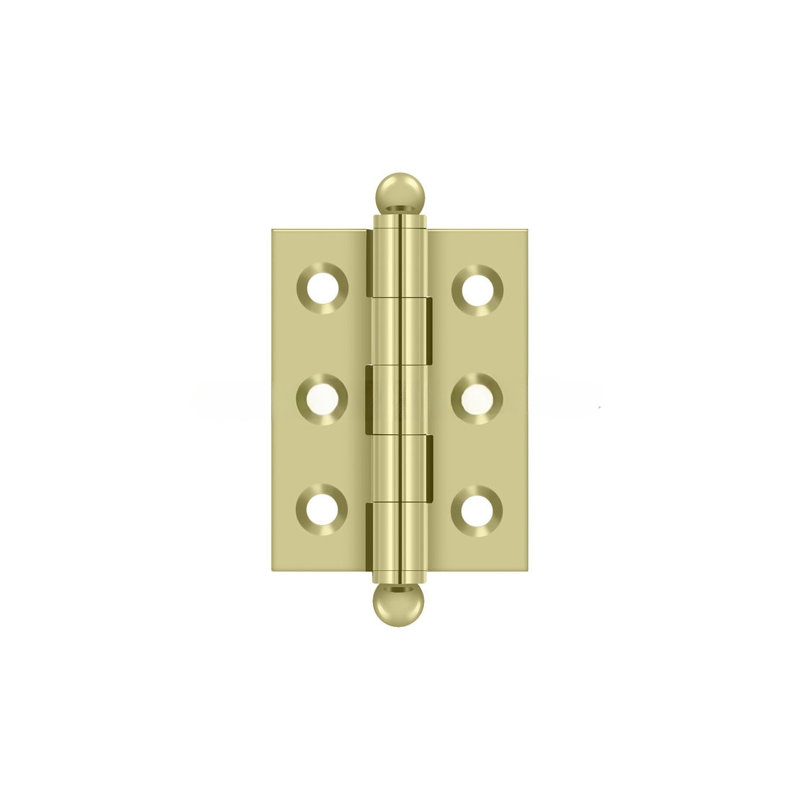 10'' x 10'' Solid Brass Traditional Hinge, Polished Brass, 2" H x 1.5" W