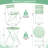  3-piece Folding Bistro Set, Powder Coated Weatherproof Patio Furniture Set, Outdoor Table And Chairs Set Of 2 For Patio, Garden, Balcony, Space Saving, Green-1504687026