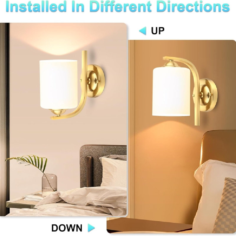 Milky White Glass Modern Wall Light