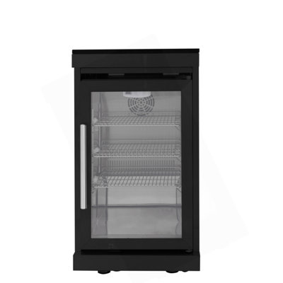 Îlots de cuisine extérieurs noirs à une porte pour armoire de réfrigérateur